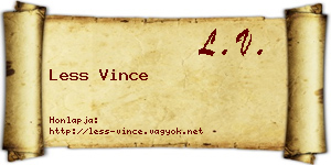 Less Vince névjegykártya